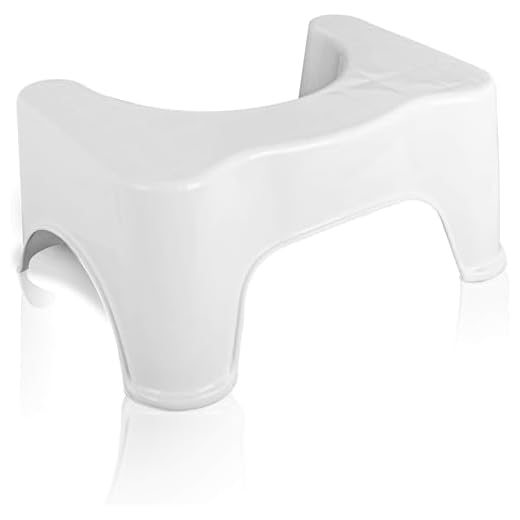 FUCHSI Toilettenhocker für eine gesunde Darmflora | Perfekte Höhe für die empfohlene Haltung | gegen Hämorrhoiden, Verstopfung, Blähungen, Reizdarm, Blähbauch | Klo Hocker