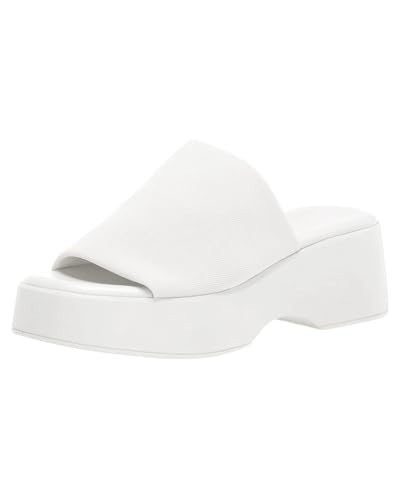 Image of Womens Wedge SIides Sandals Platform Open Toe Slip On Elastic Band Wedges Shoes