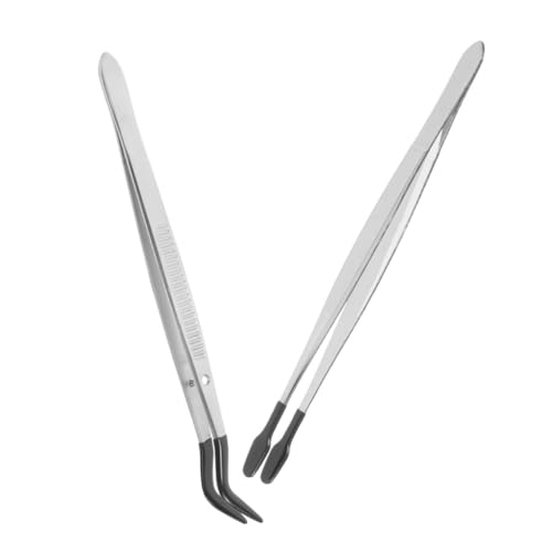 Balacoo Ergonomic Metal Tweezers Pcs Stainless Steel Lash Tweezers for Eyelash Application Sticker Jewelry Stamp