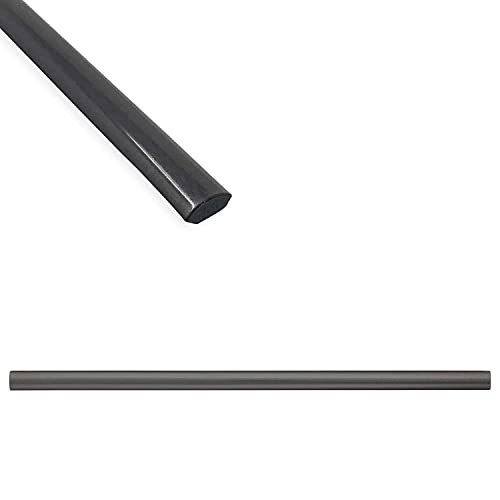 Questech Quarter Round Tile Liner, 1/2 x 12 inch Jolly Tile Edge Trim, Wrought Iron Matte Metal Finish, 6 Pack