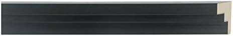 CountryArtHouse Canvas Floater Frame Moulding (Wood) 18ft bundle - Contemporary Black Finish - 1.75" width - 1 1/4" rabbet depth