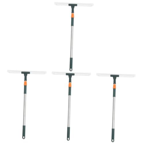 PACKOVE 4pcs Floor Squeegee for Tile Floor Long Handle Shower Scraper Silicone Squeegee Mop