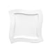 Villeroy & Boch 1025252647 NewWave Plato de Desayuno cuadrado, de Onduladas Formas, Porcelana, Blanco, 24 cm