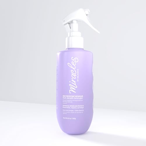 Miracles By Milagros Detangler Multi-Benefit Thermal Protector Heat Protectant & Hair Detangler Anti-Frizz Hydrating Softening & Strengthening Protects Hair up to 230C For All Hair Types