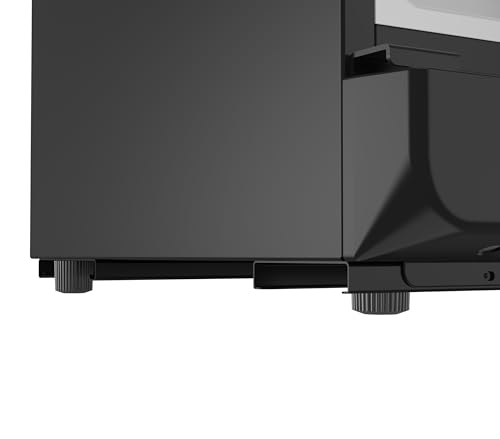 SCHOEPF Kühlschrank mit Glastüre - gewerblicher Getränkekühlschrank - Umluft - Glastür-Kühlschrank - 347 l - 5 verstellbare Drahtablagen - 194,5cm Höhe - GKS350 (Schwarz)