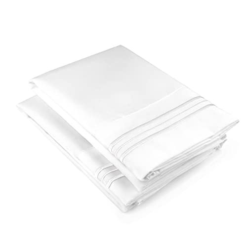 CGK Unlimited Queen Size Pillow Cases Set of 2 - Soft, Premium Quality Pillowcase Covers - Machine Washable Protectors - 20x26 & 20x30 Pillows for Sleeping 2 Piece - Queen Size Pillow Case Set - 3