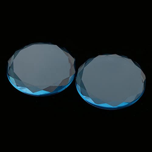 2x Eyelash Glue Holder Crystal Plate - Reusable Glass Pallet for Lash Extensions - Cool & Clean Beauty Tool for Professional & Home Use - Blue image 5