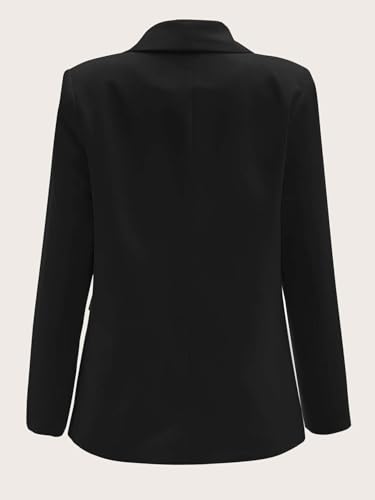 Women's 2023 Fall Outfits Spring/Fall Shawl Collar Single Button Blazer Business Casual2