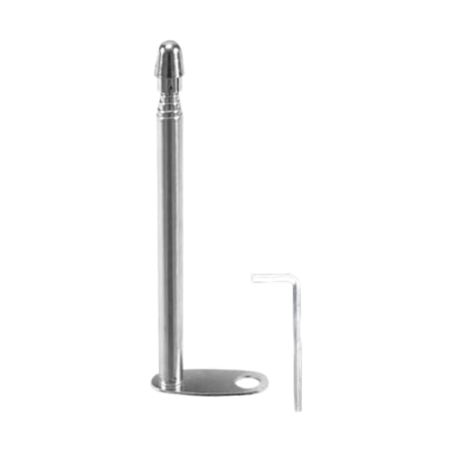 P Prettyia 自転車用旗竿スタンド 伸縮式旗竿 クイックリリース ポータブル自転車ハンドルバー旗竿 オートバイ ロードバイク用, 銀