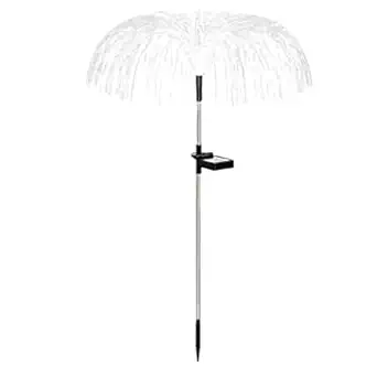 Spielen Toys Diwali Special Solar Flower Lights for Pathway Backyard Lawn Solar Garden Lights Solar Yard Light Double-Layer Jellyfish (Multi Colour) (Pack of 2)