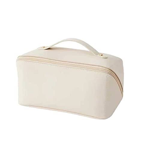 HYMONA Sac cosmétique de Voyage de Grande capacité, Organisateur de Trousse de Toilette,Trousse de Maquillage en Cuir PU,Multicouche de Voyage résistant à l'eau Cover