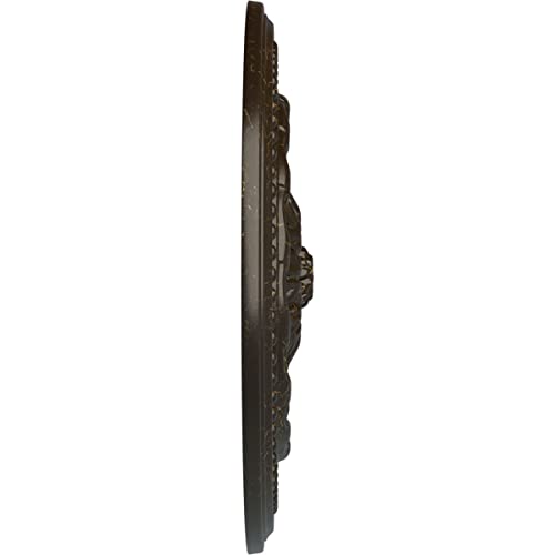 Image of Ekena Millwork CM15CHSHC 15 3 /4 inchOD X 1 7 /8 inchP Chester Ceiling Medallion Fits Canopies Up to 2 1 /4 inch, Stone Hearth Crackle