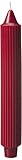Root Unscented Grecian Collenettes Dinner Candles, 9-Inch Tall, Box of 4, Garnet