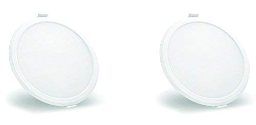 Syska SSK-RDL-R 15-Watt LED Slim Recessed Panel Light (Pack of 2, Cool White, Round)