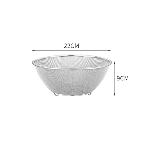 Colador microporoso de acero inoxidable para preparar ensaladas con tazón de 22cm 3