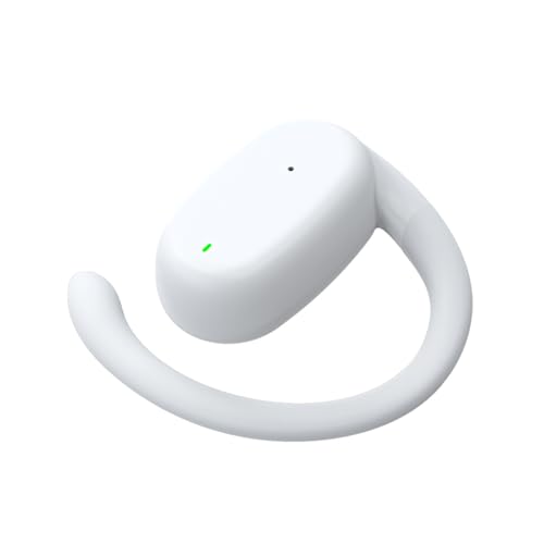 WooAwesome Open Ear Headphones - 120 Days Standby Time - 24H Playtime - Control Music, Phone Calls & Volume with Built-in Remote. Wireless Earbuds. Left Ear ONLY (White)