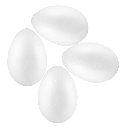 HEALSOPTHY Huevos de Espuma para Manualidades de Pascua 15 CM 4 Unidades por Paquete Huevos Decorativos DIY para Fiesta Juguetes Educativos para Jardín Infantil y Actividades Creativas
