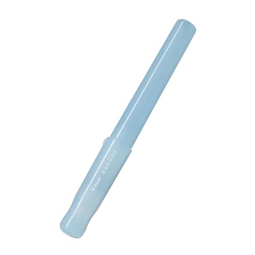 Image of Pilot Kakuno Fountain Pen Madoromi Color Series, Gold (Smiley Face) Fine Nib, Perfect for Beginners and Creative Expression, Light Blue, PFKA-1MDLBF