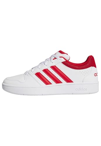 adidas Homme Hoops Classic Shoes, FTWR White/Red/FTWR White, 44 2/3 EU