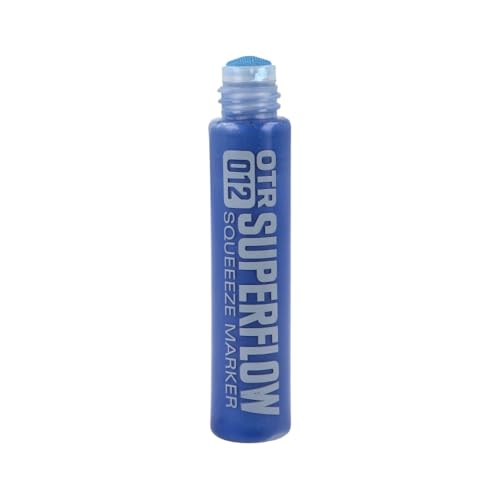 On The Run OTR 012-S - Superflow Squeeze Paint Permanent Tagger Marker - 10MM Rundspitze (OTR 012-S - KING BLUE)