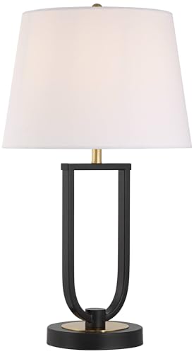 Juego de 2 lámparas de mesa 360 Lighting Pellana negras con USB miniatura 7