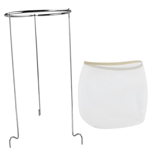LOLIPPYY Mesh Straining Bag with Sieve Stand for Jam Coffee and Fruit Wine Filtering Reusable Fine Filter Bag for Efficient Food Straining and Easy Cleaning