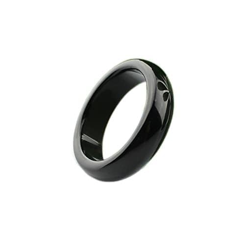 YZDKJ Águia natural anel de Jade preto para homens ou mulheres casal amante Jade anéis cauda anel joalharia (Ring Size: 10)