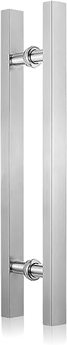 Poignée de porte en verre en acier inoxydable chic pour cabine de douche