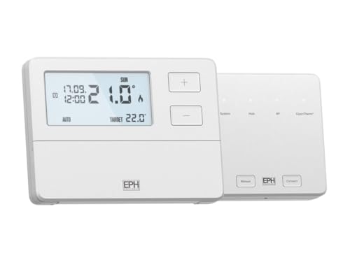 EPH - CP4 V2 (Combipack 4) - Digital Programmable Wireless RF Room Thermostat (RFRP v2) & Receiver (RF1B) - Works with Combi System and Heat Only boilers (5 Year Warranty)