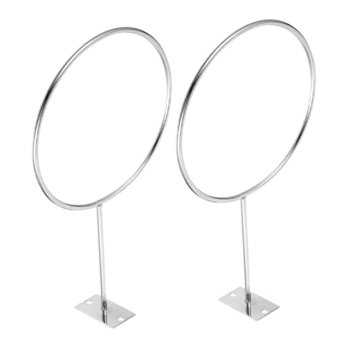 HEMOTON 1 Juego Soporte De Baloncesto Y Fútbol Soporte De Pared para Soporte De Baloncesto Soporte De Bola Montado En La Pared Poseedor Titulares Interior Planchar Silver 2 Piezas