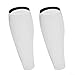 A Pair of Sport Calf Sleeves, Footless Socks for Running and Cycling, Lightweight Breathable Moisture-Wicking Gear（White） L