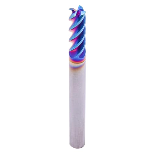 Image of BestParts 5Pcs HRC65 Tungsten Carbide Square End Mills - TiAlsiN Nano Coated, 4 Flute, 45 Degree Helix, 1 /4 inch Cutting Diameter, 1 /4 inch Shank Diameter, 3 /4 inch Length of Cut, 2-1 /2 inch Overall Length