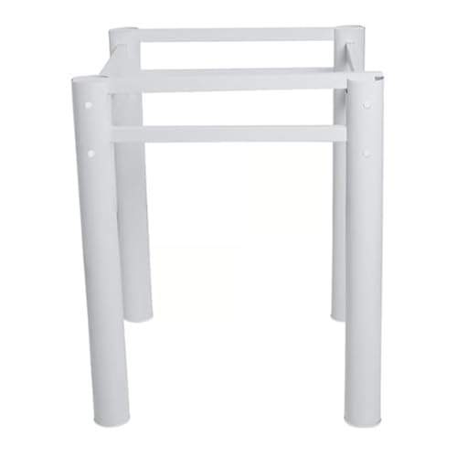 Base Quadrada Para Mesa Jantar Vidro Pedra Madeira 75x75cmb3 Cor:Branco