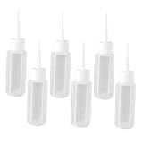minkissy 6個 ディスペンシング ボトル クリア ボトル フォーム スポイト シロップ ケチャップ 容器 ポンプ 再利用可能 調味料 噴射 ケチャップ 旅行 ローション 容器 プラスチック ホワイト