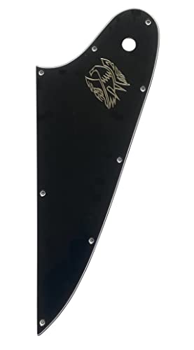 �M�^�[�s�b�N�K�[�h For Gibson Firebird Guitar Slinger Parts Guitar Pickguard Logo Scratch Plate (3�v���C�u���b�N�V���o�[���S Logo)