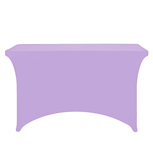 FORLIFE Spandex Table Covers，Fitted Tablecloth for Rectangular Tables, Stretch Patio Table Covers, Universal Spandex Table Cover for Wedding, Banquet, Party (4ft, Lavender) by FORLIFE - Image 2
