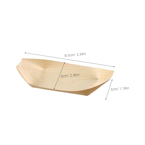 Botes desechables de madera para sushi 150 pcs miniatura 2