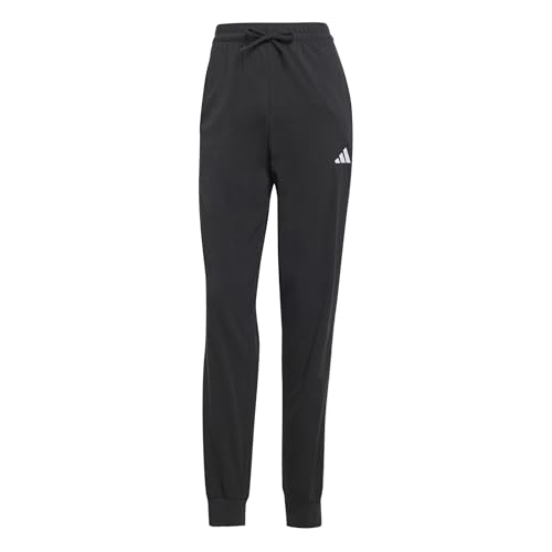 adidas Donna Essentials 3-Stripes Jogger Pants, Black/White, M