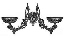 B&P Lamp® Cast Iron Double Wall Bracket Lamp