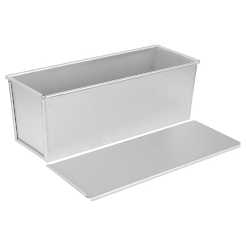 SOLUSTRE Molde para Pan de 900 Tapa Deslizante Molde para Hornear Antiadherente de Aleación de Aluminio para Pan y Tostadas Adecuado para Horno y Cocina Doméstica