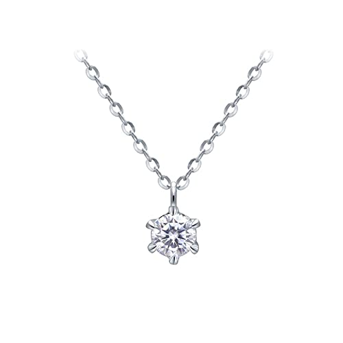 Collier moissanite 0,5 ct en or blanc le bijou idéal du matin au soir