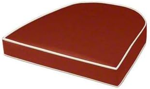 18 x 16 x 3 Sunbrella Rounded Back Chair Cushion (Sunbrella Terracotta)