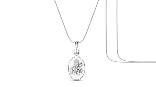 Pendentif en argent 92.5 % avec chaîne de Dieu Hanuman contre le stress pour homme