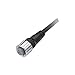 Omron XS2FM12PVC3S5M Straight Cable Connector, 22 AWG, 5 m Cord, M12 Socket