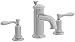 Newport Brass 2550/20 Ithaca Double Handle Widespread Lavatory Faucet (Low Lead Compliant), Stainless Steel
