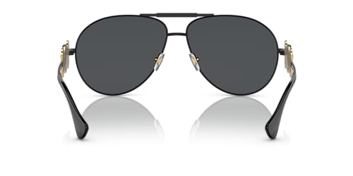Versace Unisex Sunglasses Gold Frame, Brown Mirror Gold Lenses, 65MM4