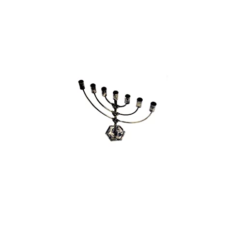Candelabro Castiçal Para 7 Velas Menorá Judaico Israel - Candelabro Tradicional Menorá de 7 Braços,