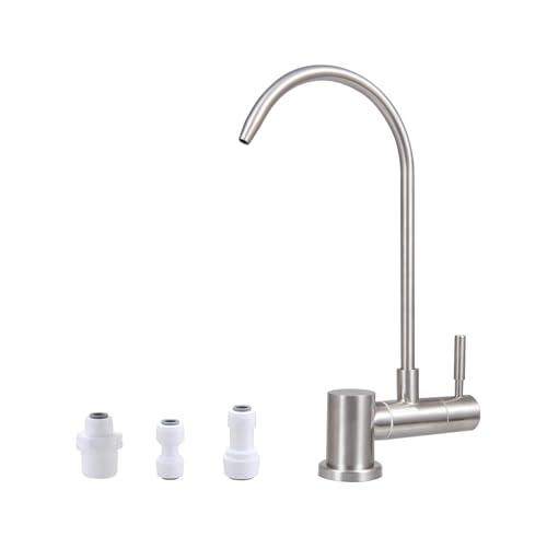 Image of Stainless Steel Drinking Water Faucet, Water Filter Faucet 360 Rotation Folding Faucet for Bar Sink Kitchen Ro System (One Way Round)