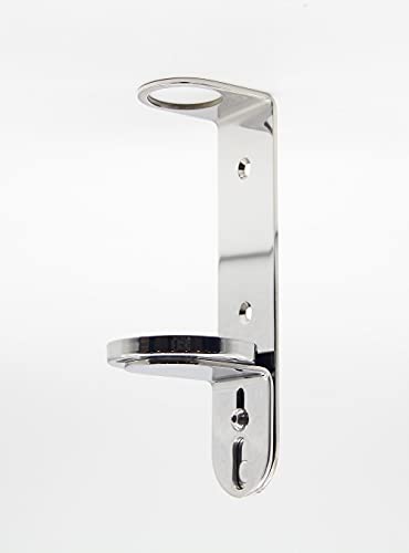 Image of WALL MOUNT 500ML SINGLE DISPENSER CHROME BOTTLE HOLDER