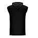 Black Mens Vest Jackets Hoods Outfit for Mens Sleeveless Workout Gym Jogger Cami Tank Hooded Plain Winter Fall 2026 Soft Comfy Clothes Trendy XXL